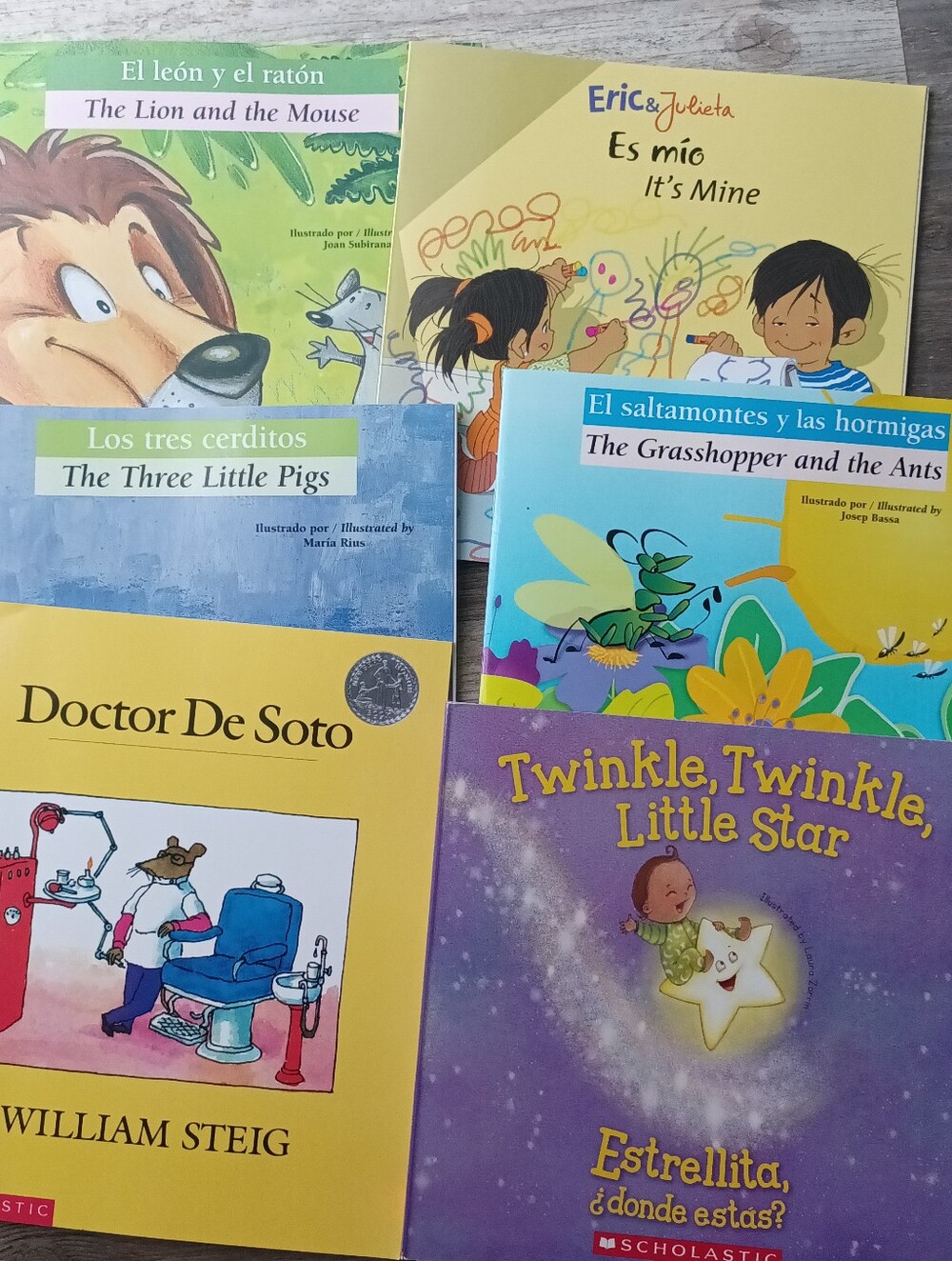 Scholastic Young Kids Bilingual Children's Books Lot (6) Bilingue Preschool Home